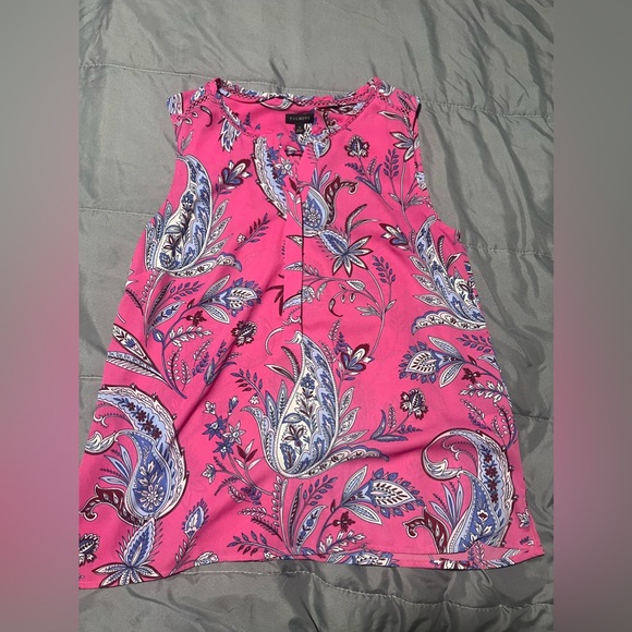 Sheer blouse tank top Talbots woman’s small pink and blue - Picture 1 of 5